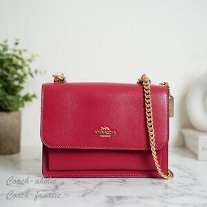 Coach CBI23 Mini Klare Leather Crossbody Bag in True Red NWT